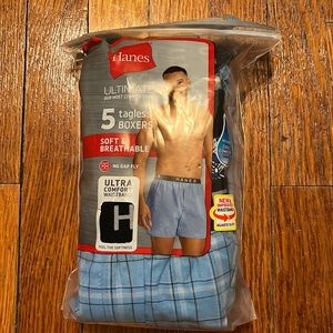 NIP Men’s Hanes Large Tagless Boxers
